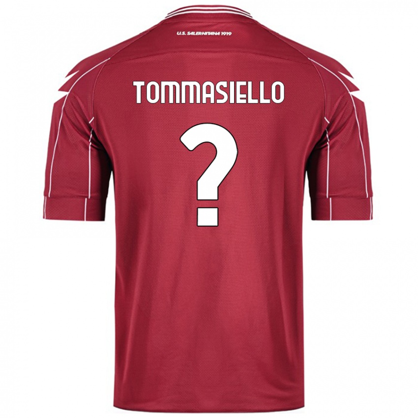 Kinderen Francesco Tommasiello #0 Bordeauxrood Thuisshirt Thuistenue 2024/25 T-Shirt