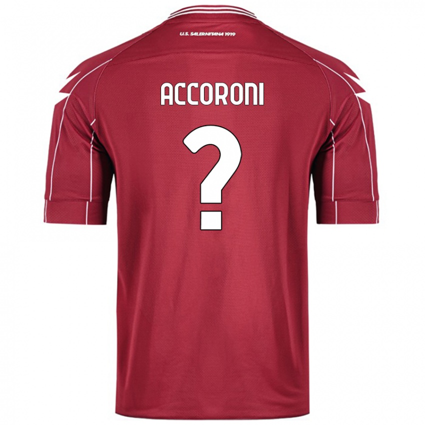 Kinderen Nicolas Accoroni #0 Bordeauxrood Thuisshirt Thuistenue 2024/25 T-Shirt