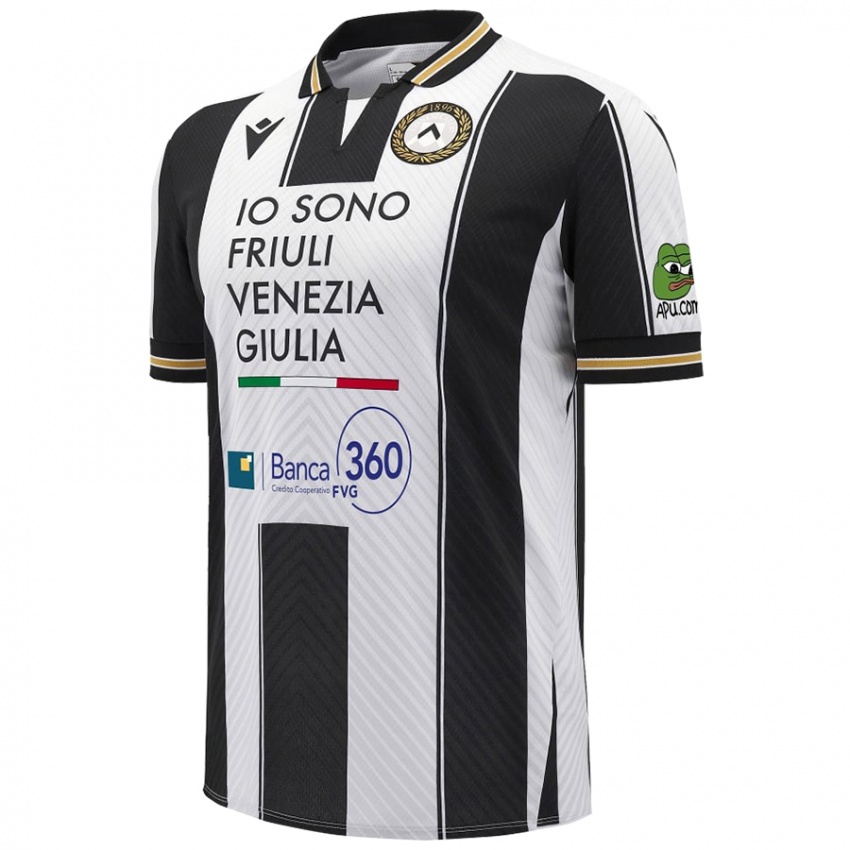 Kinderen Gioele Venuti #0 Wit Zwart Thuisshirt Thuistenue 2024/25 T-Shirt