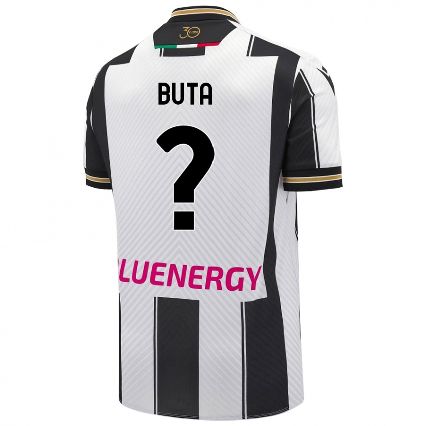 Kinderen Leonardo Buta #0 Wit Zwart Thuisshirt Thuistenue 2024/25 T-Shirt