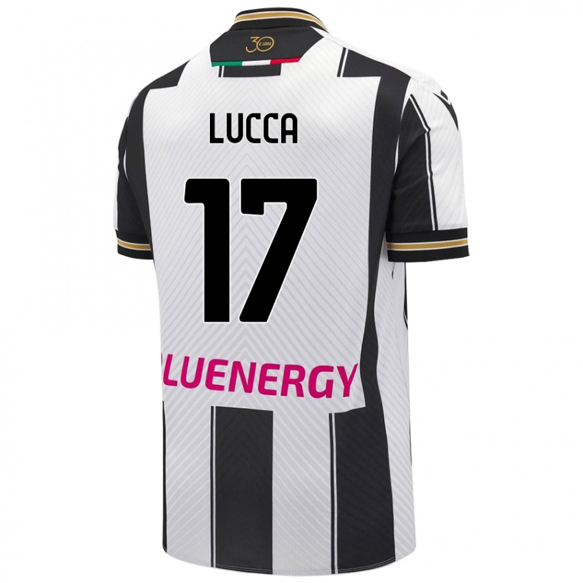 Kinderen Lorenzo Lucca #17 Wit Zwart Thuisshirt Thuistenue 2024/25 T-Shirt