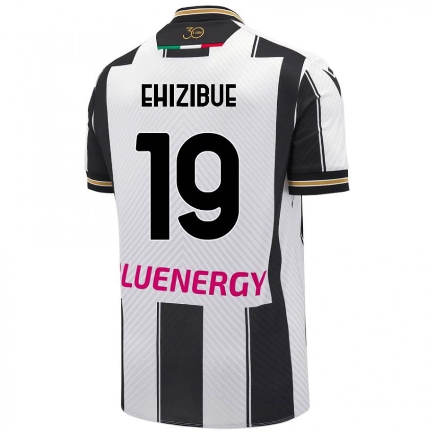 Kinderen Kingsley Ehizibue #19 Wit Zwart Thuisshirt Thuistenue 2024/25 T-Shirt