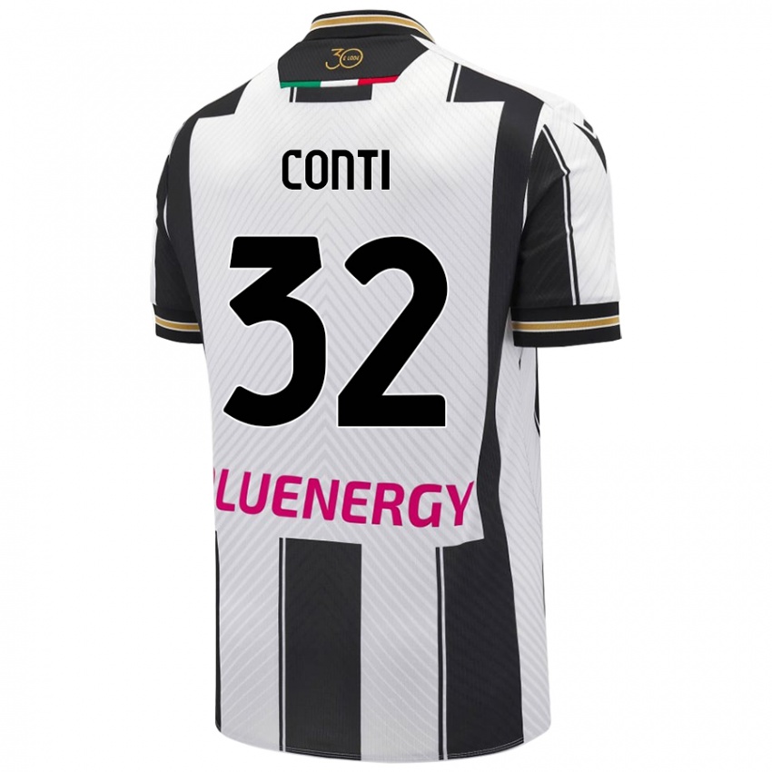 Kinderen Manuel Conti #32 Wit Zwart Thuisshirt Thuistenue 2024/25 T-Shirt