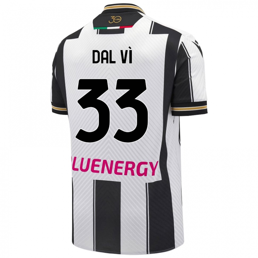 Kinderen Matteo Dal Vì #33 Wit Zwart Thuisshirt Thuistenue 2024/25 T-Shirt