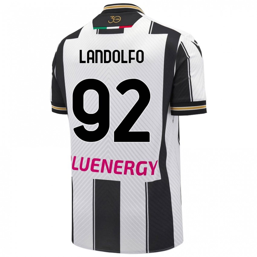 Kinderen Tommaso Landolfo #92 Wit Zwart Thuisshirt Thuistenue 2024/25 T-Shirt