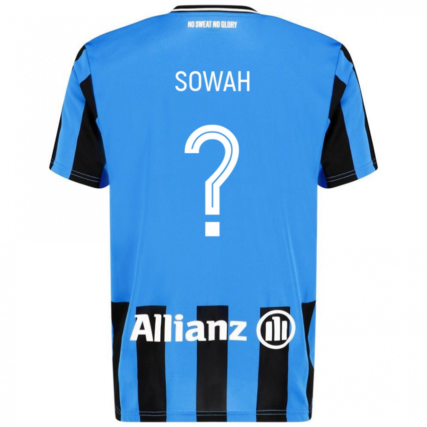 Kinderen Kamal Sowah #0 Hemelsblauw Zwart Thuisshirt Thuistenue 2024/25 T-Shirt