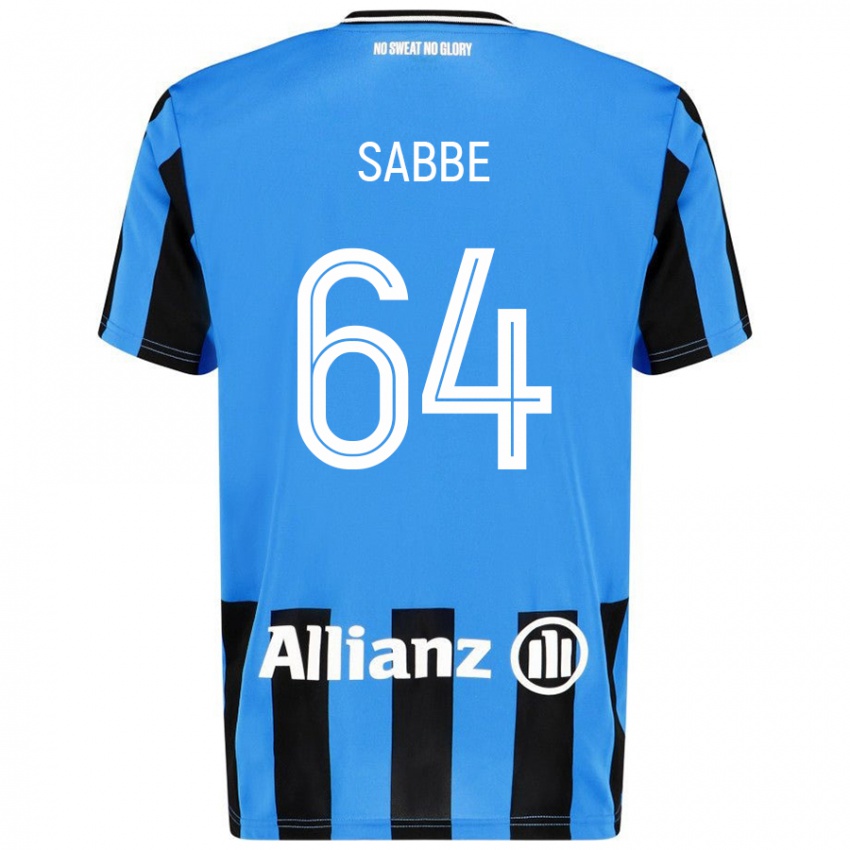 Kinderen Kyriani Sabbe #64 Hemelsblauw Zwart Thuisshirt Thuistenue 2024/25 T-Shirt