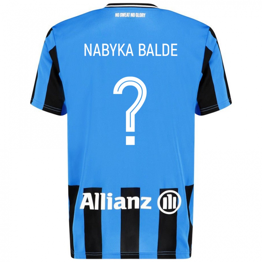 Kinderen Mamadou Nabyka Balde #0 Hemelsblauw Zwart Thuisshirt Thuistenue 2024/25 T-Shirt