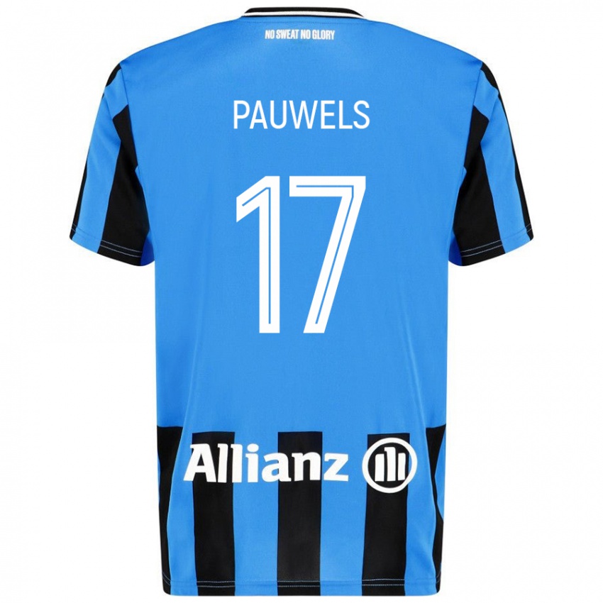 Kinderen Fleur Pauwels #17 Hemelsblauw Zwart Thuisshirt Thuistenue 2024/25 T-Shirt