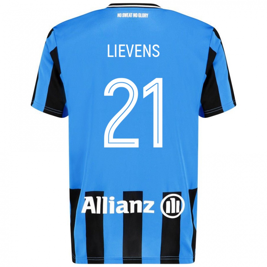 Kinderen Caitlin Lievens #21 Hemelsblauw Zwart Thuisshirt Thuistenue 2024/25 T-Shirt