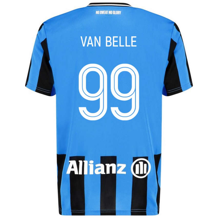 Kinderen Lyndsey Van Belle #99 Hemelsblauw Zwart Thuisshirt Thuistenue 2024/25 T-Shirt