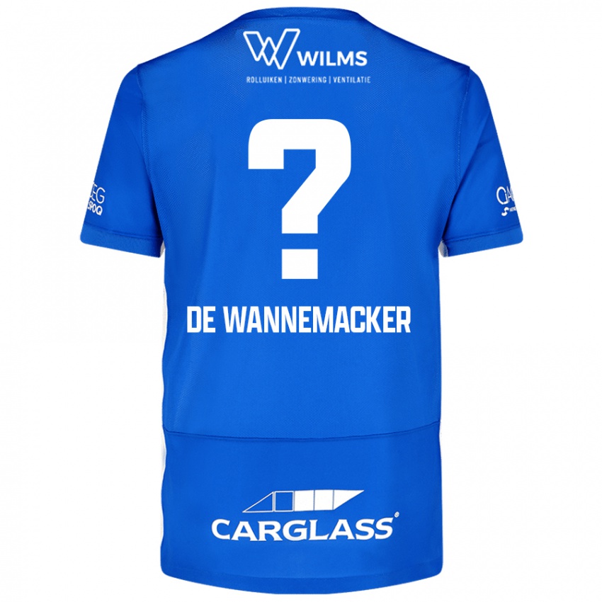 Kinderen August De Wannemacker #0 Blauw Thuisshirt Thuistenue 2024/25 T-Shirt