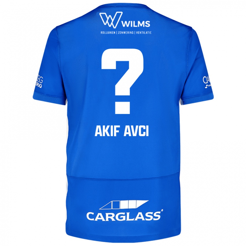 Kinderen Muhammed Akif Avcı #0 Blauw Thuisshirt Thuistenue 2024/25 T-Shirt