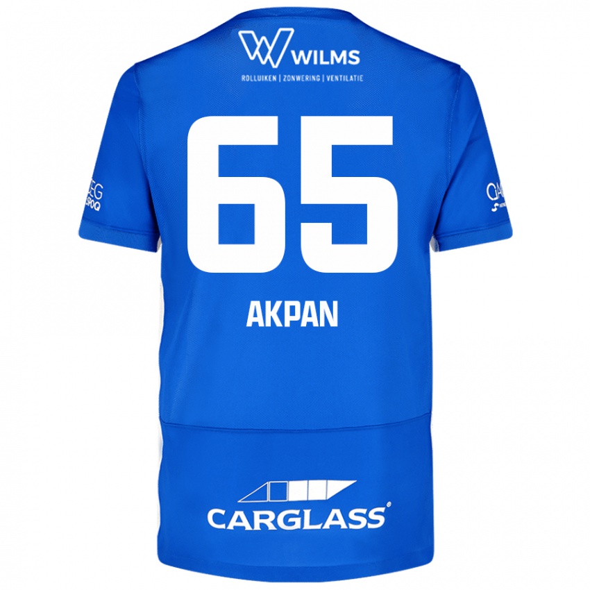 Kinderen Christian Akpan #65 Blauw Thuisshirt Thuistenue 2024/25 T-Shirt