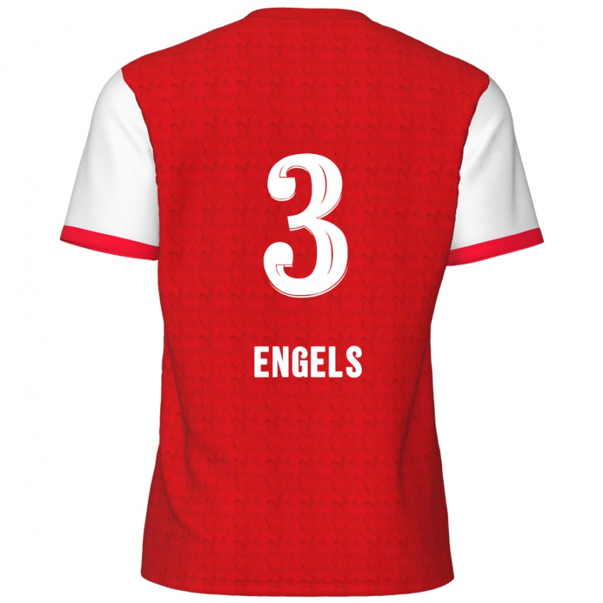 Kinderen Björn Engels #3 Rood Wit Thuisshirt Thuistenue 2024/25 T-Shirt