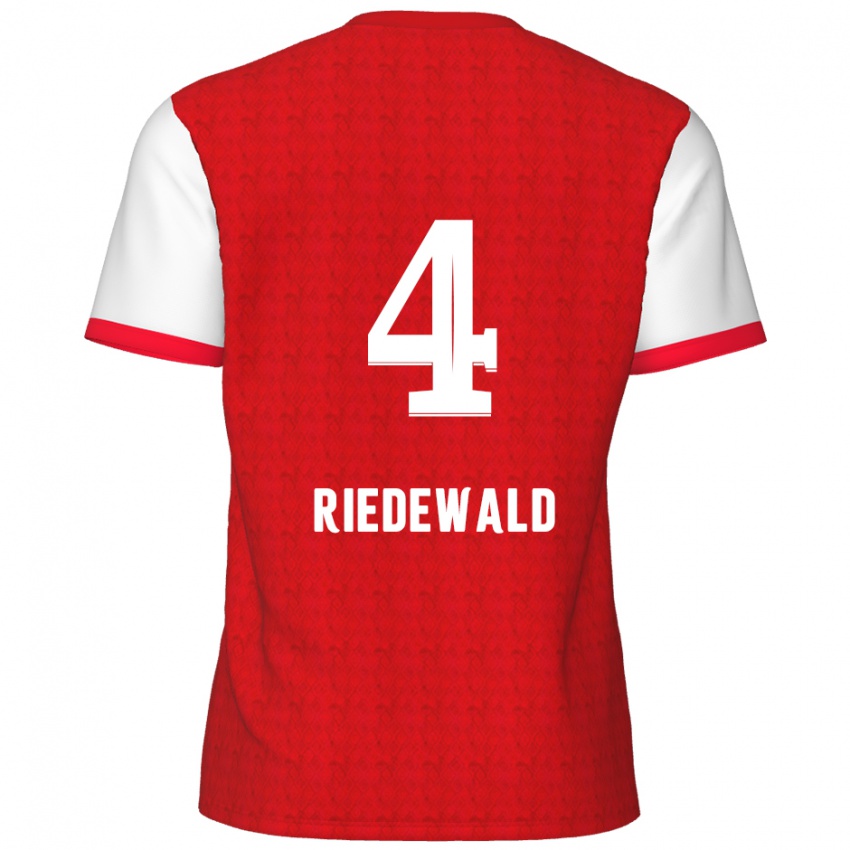 Kinderen Jairo Riedewald #4 Rood Wit Thuisshirt Thuistenue 2024/25 T-Shirt