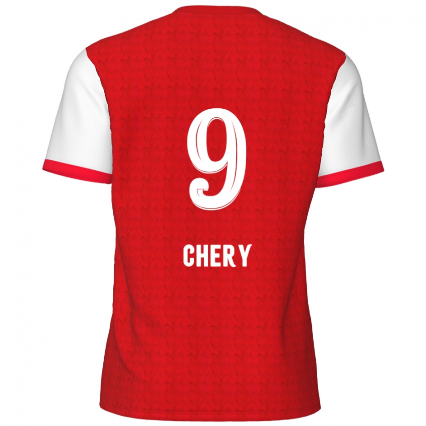 Kinderen Tjaronn Chery #9 Rood Wit Thuisshirt Thuistenue 2024/25 T-Shirt