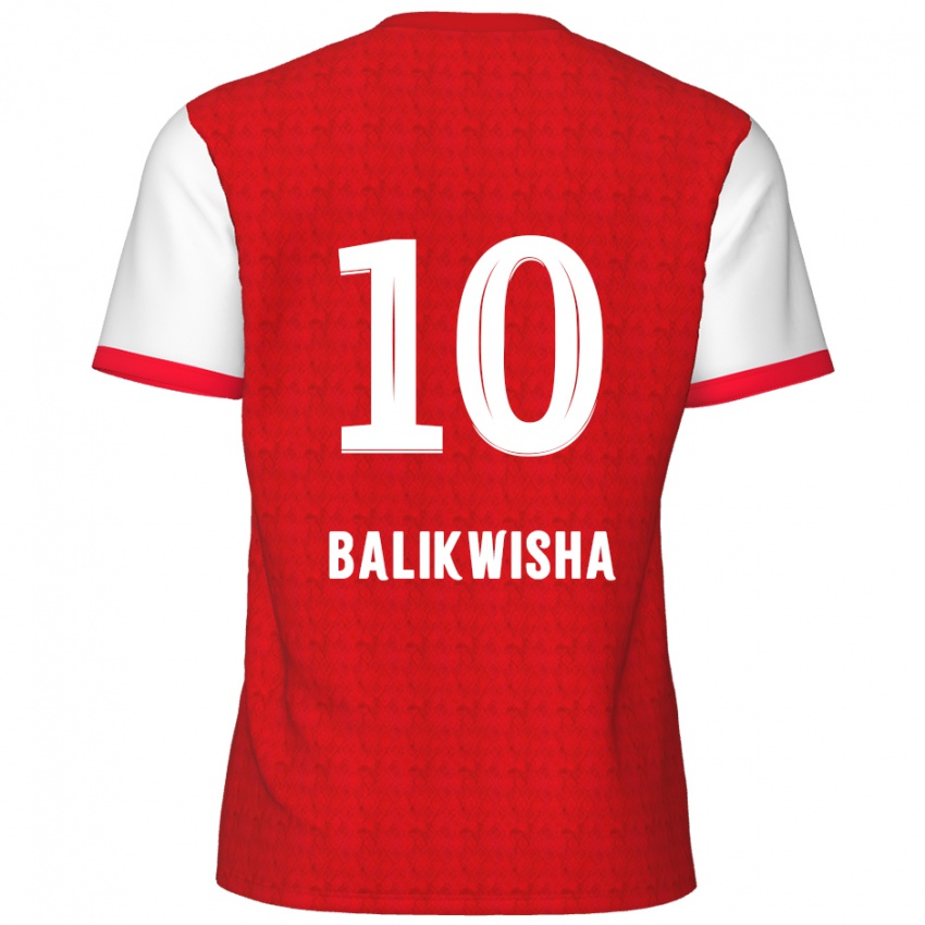 Kinderen Michel-Ange Balikwisha #10 Rood Wit Thuisshirt Thuistenue 2024/25 T-Shirt