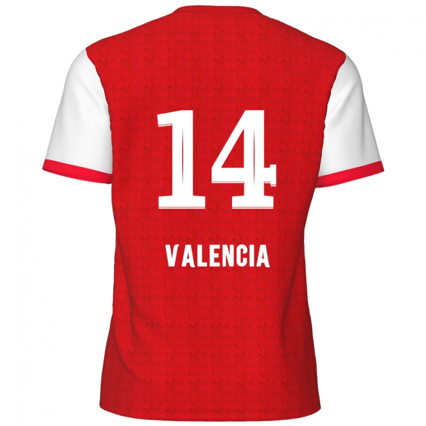 Kinderen Anthony Valencia #14 Rood Wit Thuisshirt Thuistenue 2024/25 T-Shirt