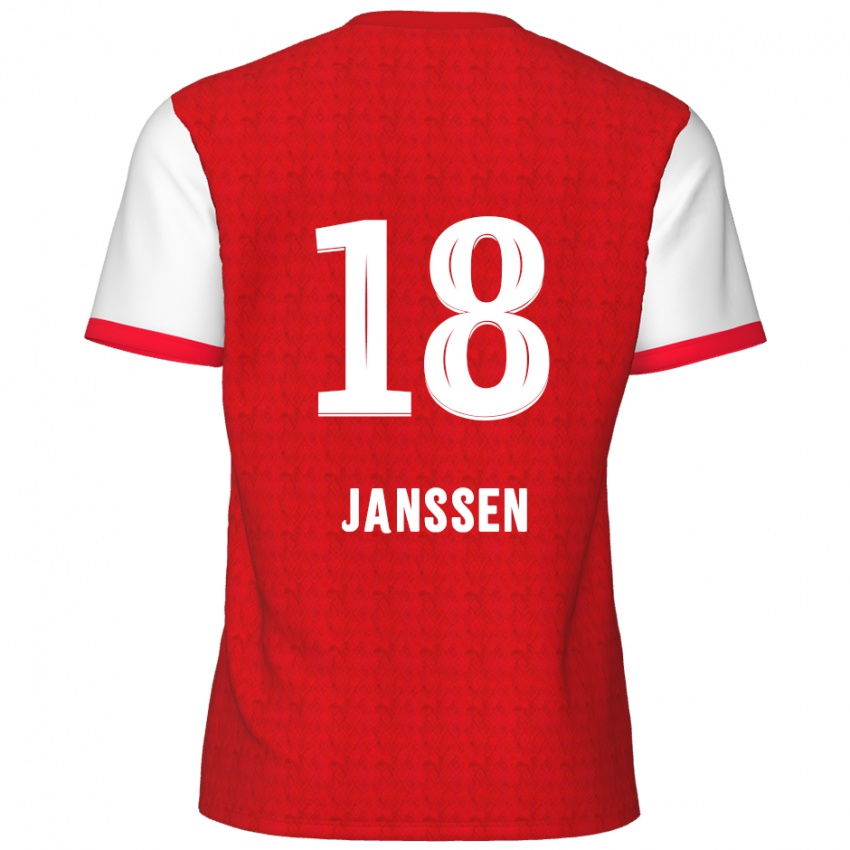 Kinderen Vincent Janssen #18 Rood Wit Thuisshirt Thuistenue 2024/25 T-Shirt