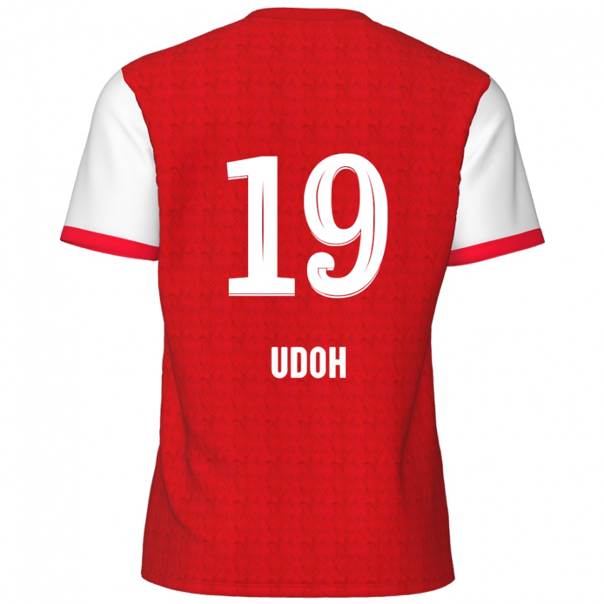 Kinderen Victor Udoh #19 Rood Wit Thuisshirt Thuistenue 2024/25 T-Shirt