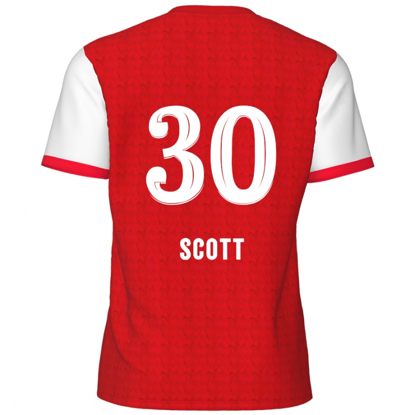 Kinderen Christopher Scott #30 Rood Wit Thuisshirt Thuistenue 2024/25 T-Shirt