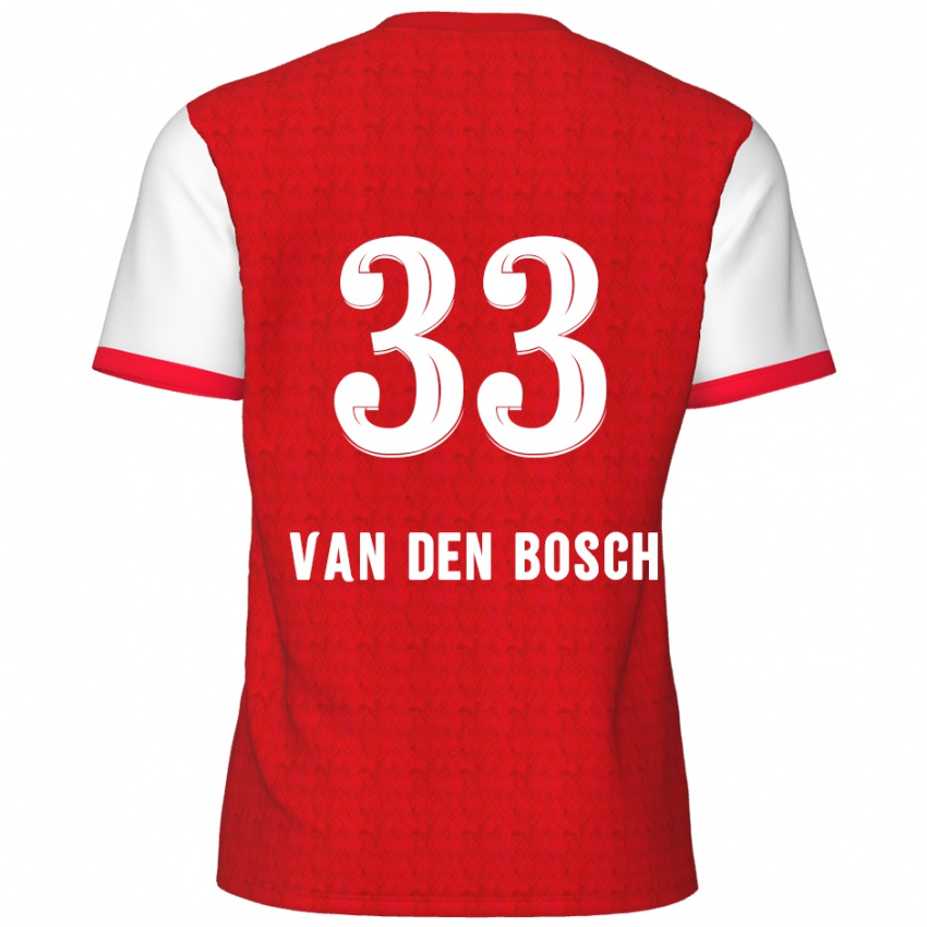 Kinderen Zeno Van Den Bosch #33 Rood Wit Thuisshirt Thuistenue 2024/25 T-Shirt