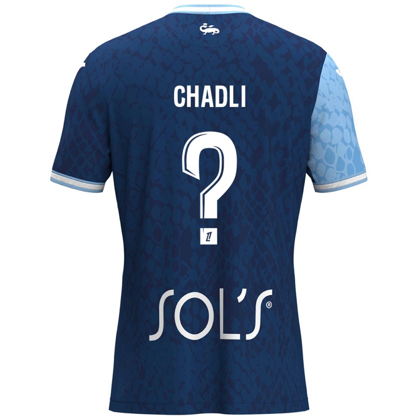 Kinderen Nassim Chadli #0 Hemelsblauw Donkerblauw Thuisshirt Thuistenue 2024/25 T-Shirt