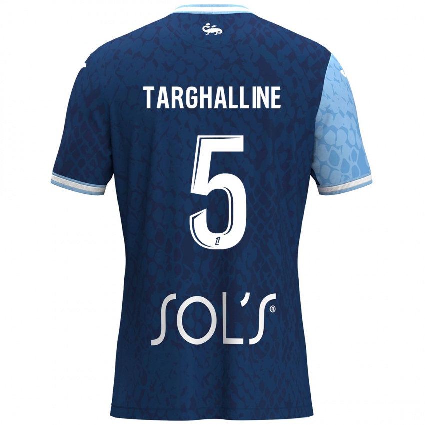 Kinderen Oussama Targhalline #5 Hemelsblauw Donkerblauw Thuisshirt Thuistenue 2024/25 T-Shirt