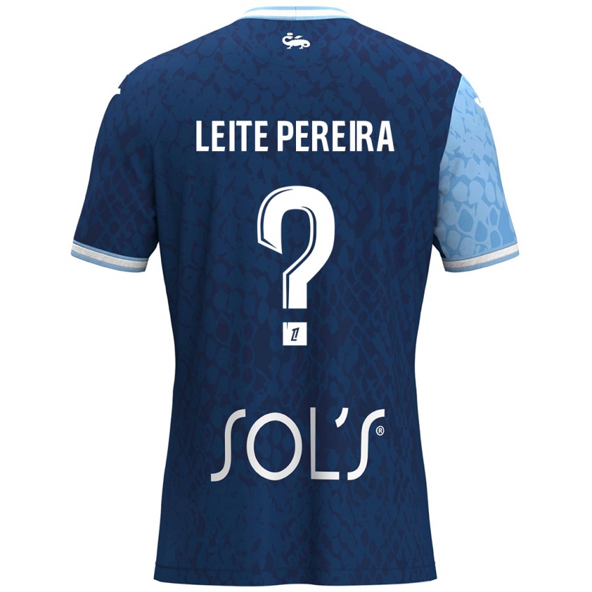 Kinderen Matéo Leite Pereira #0 Hemelsblauw Donkerblauw Thuisshirt Thuistenue 2024/25 T-Shirt