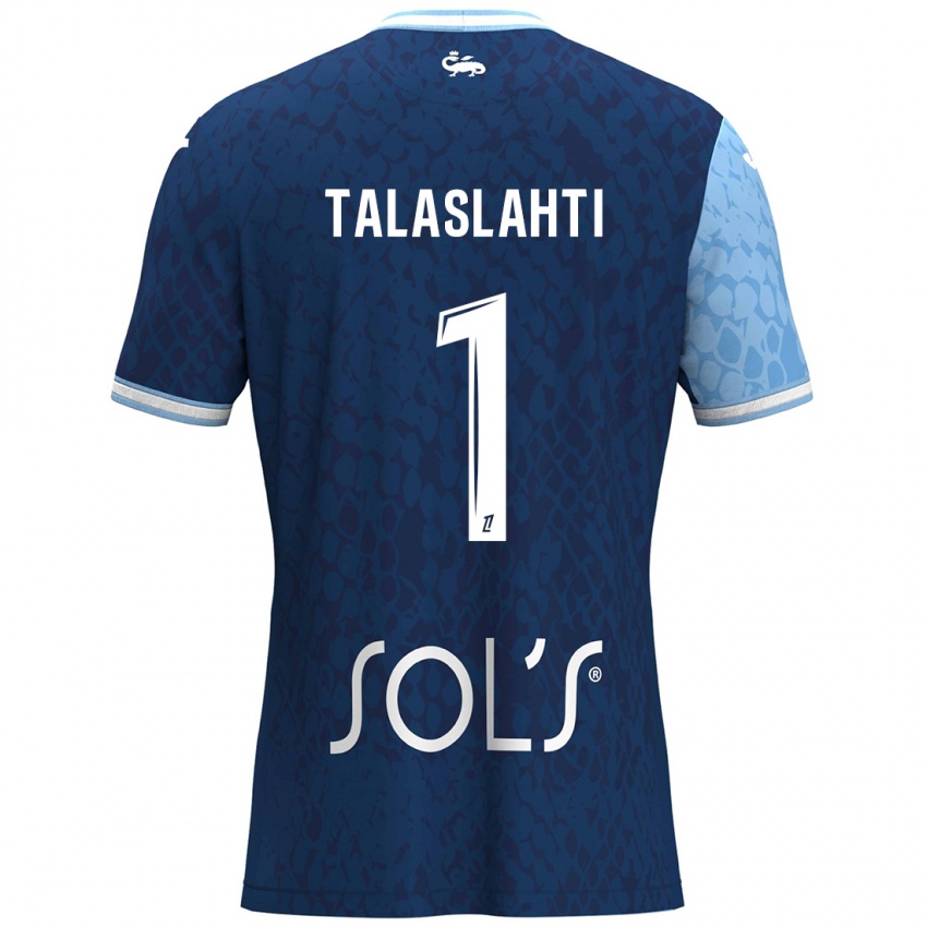 Kinderen Katriina Talaslahti #1 Hemelsblauw Donkerblauw Thuisshirt Thuistenue 2024/25 T-Shirt