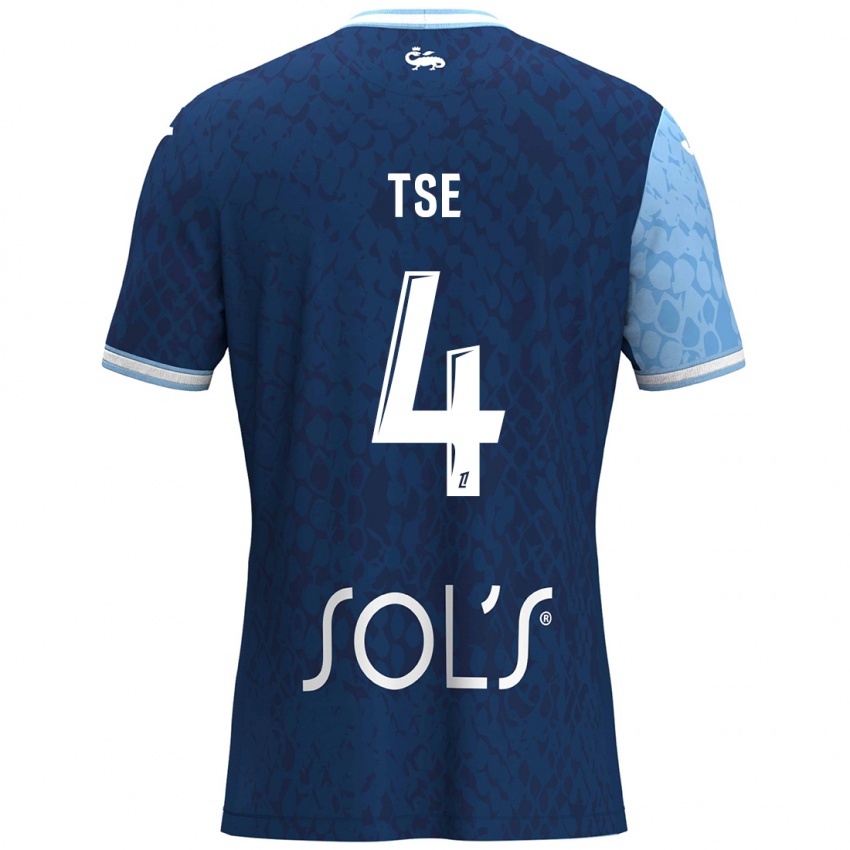 Kinderen Élisabeth Tsé #4 Hemelsblauw Donkerblauw Thuisshirt Thuistenue 2024/25 T-Shirt