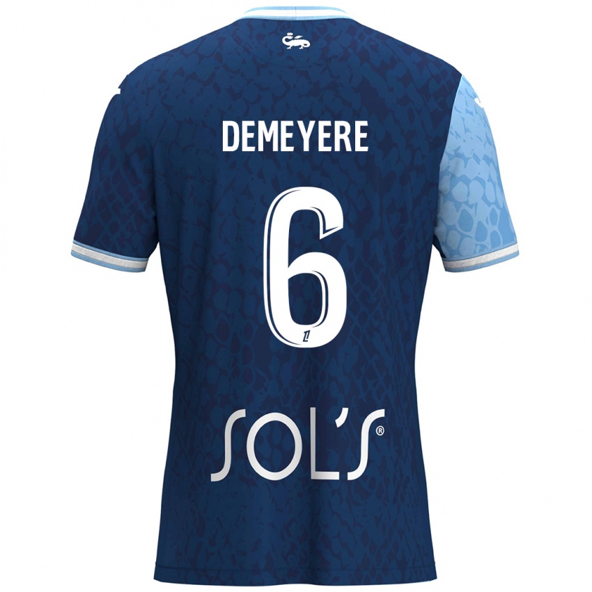 Kinderen Silke Demeyere #6 Hemelsblauw Donkerblauw Thuisshirt Thuistenue 2024/25 T-Shirt