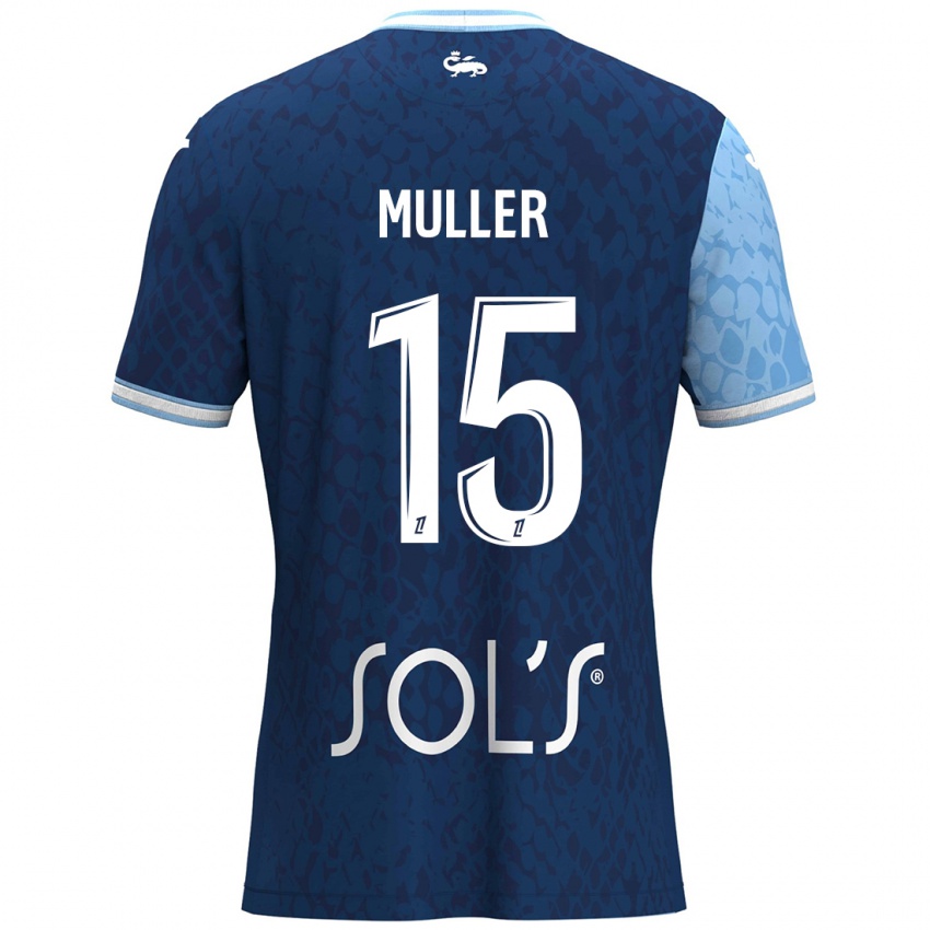 Kinderen Laura Muller #15 Hemelsblauw Donkerblauw Thuisshirt Thuistenue 2024/25 T-Shirt