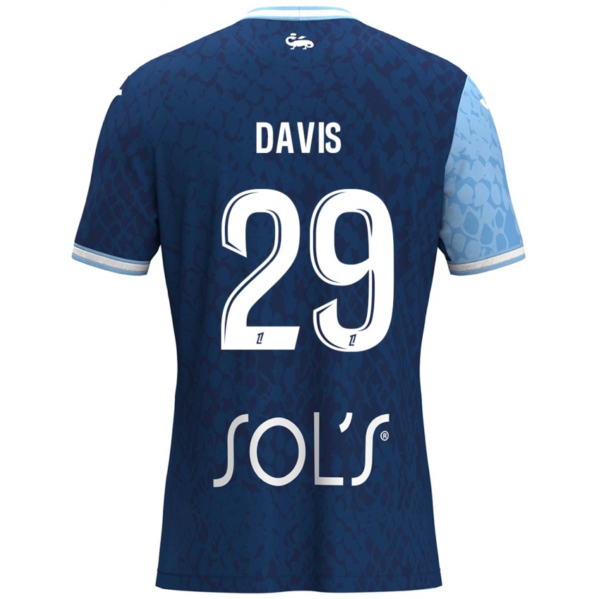 Kinderen Deja Davis #29 Hemelsblauw Donkerblauw Thuisshirt Thuistenue 2024/25 T-Shirt