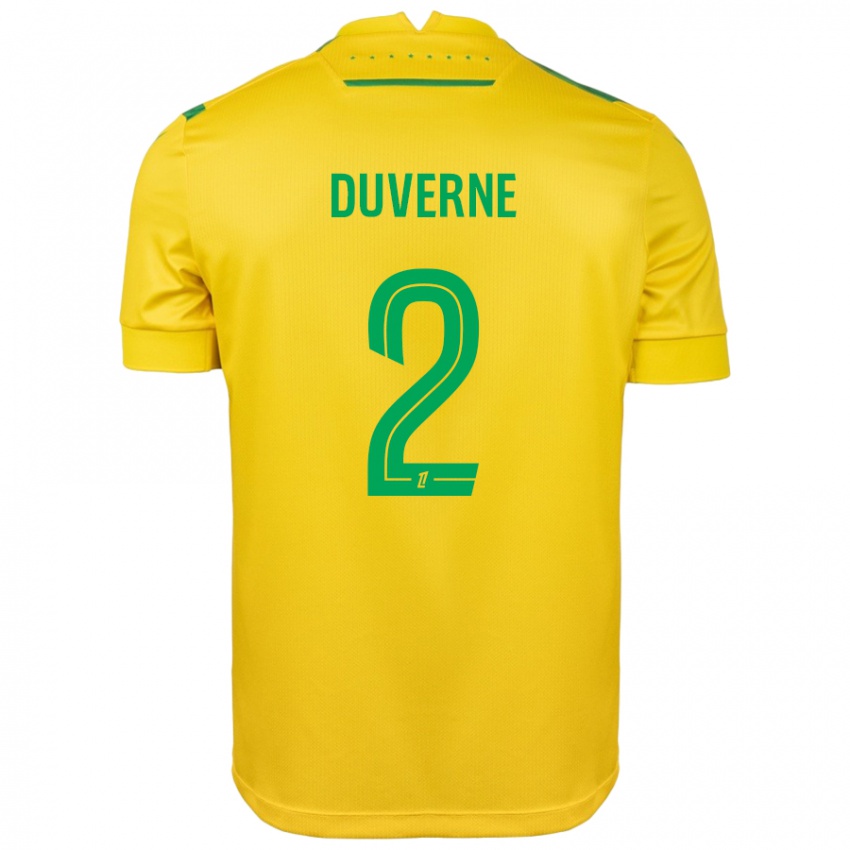 Kinderen Jean-Kévin Duverne #2 Geel Groen Thuisshirt Thuistenue 2024/25 T-Shirt