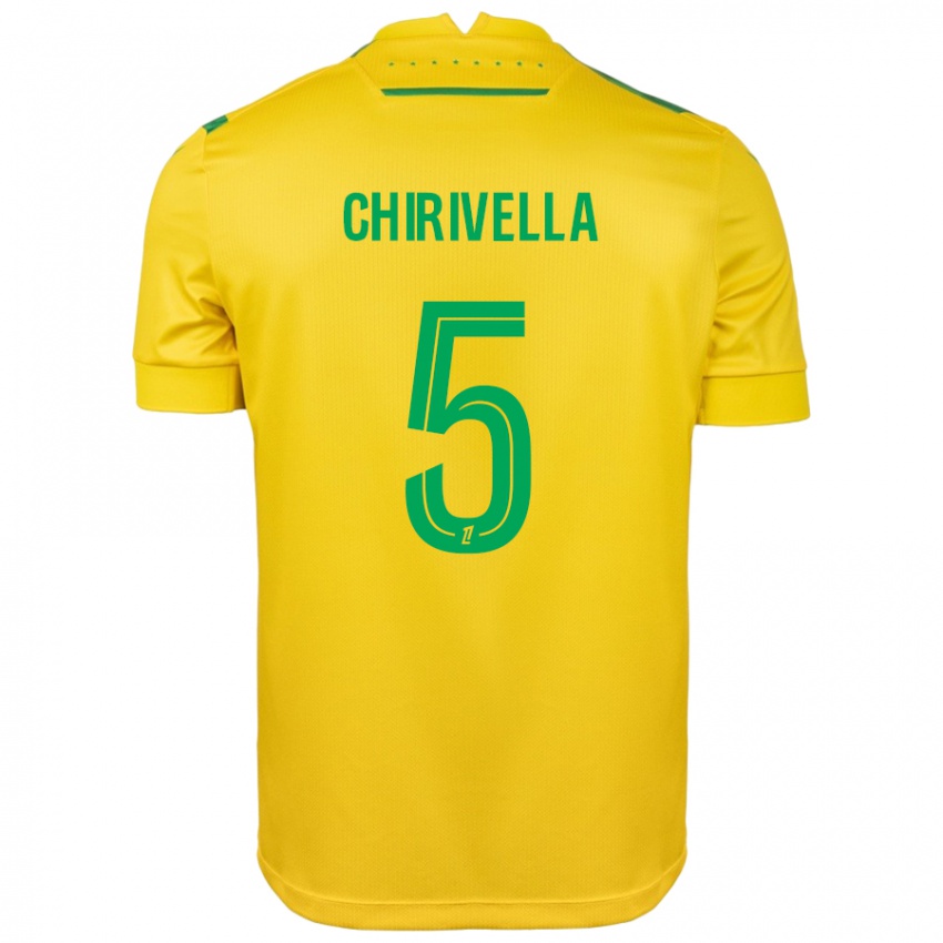 Kinderen Pedro Chirivella #5 Geel Groen Thuisshirt Thuistenue 2024/25 T-Shirt