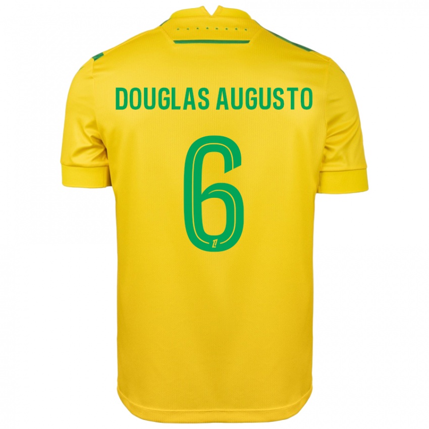 Kinderen Douglas Augusto #6 Geel Groen Thuisshirt Thuistenue 2024/25 T-Shirt