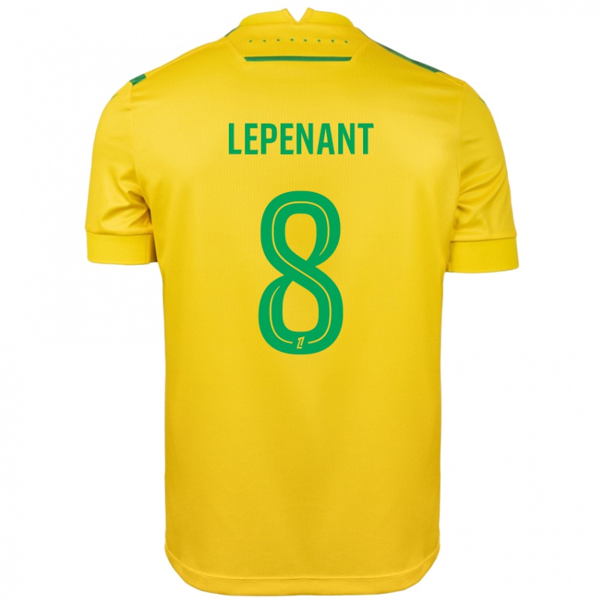 Kinderen Johann Lepenant #8 Geel Groen Thuisshirt Thuistenue 2024/25 T-Shirt