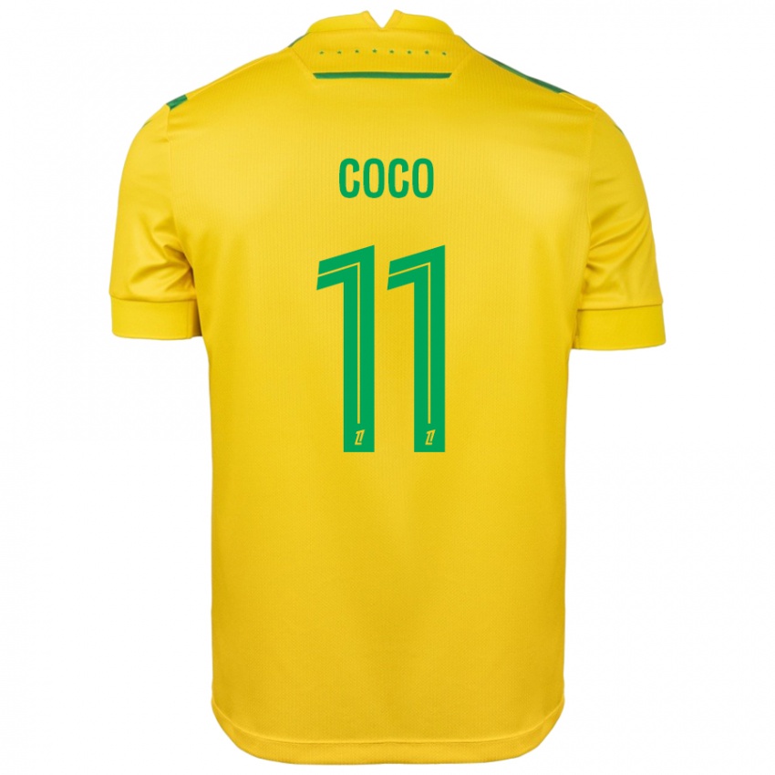 Kinderen Marcus Coco #11 Geel Groen Thuisshirt Thuistenue 2024/25 T-Shirt