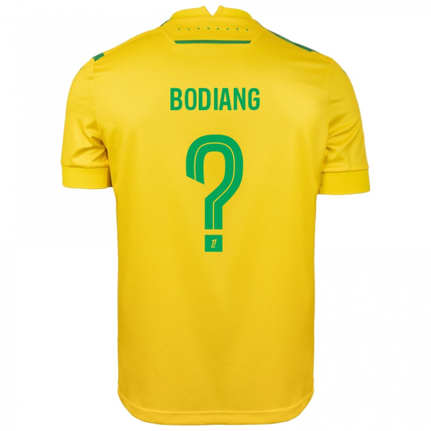 Kinderen Moutanabi Bodiang #0 Geel Groen Thuisshirt Thuistenue 2024/25 T-Shirt