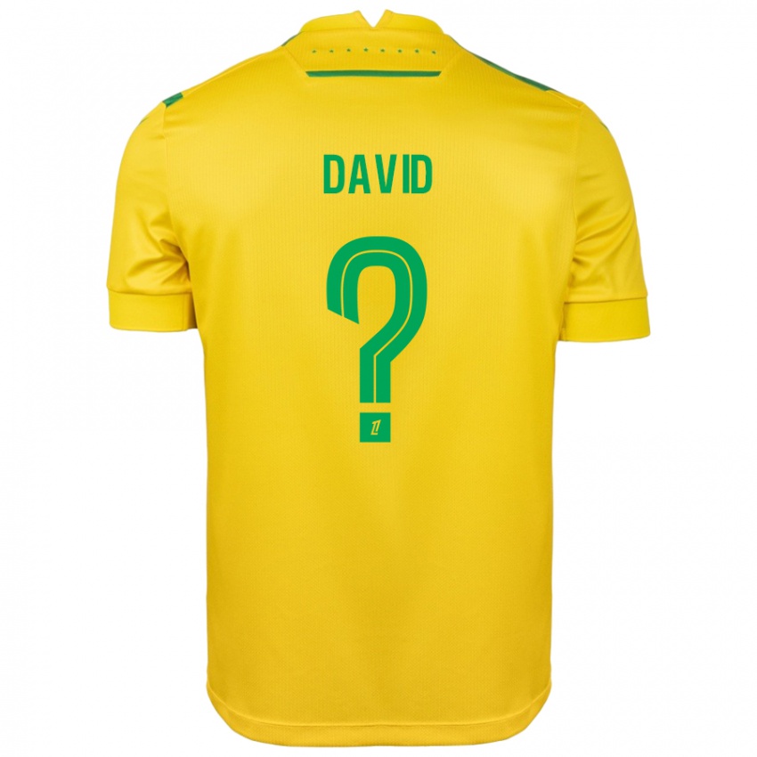 Kinderen Timothé David #0 Geel Groen Thuisshirt Thuistenue 2024/25 T-Shirt