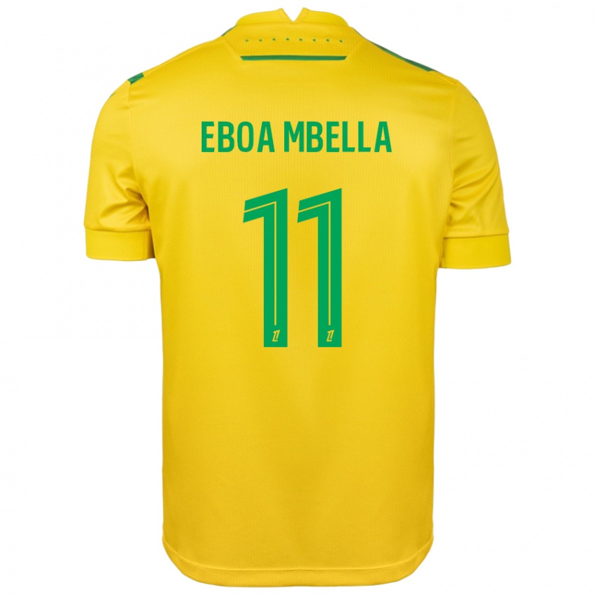 Kinderen Eden Eboa Mbella #11 Geel Groen Thuisshirt Thuistenue 2024/25 T-Shirt