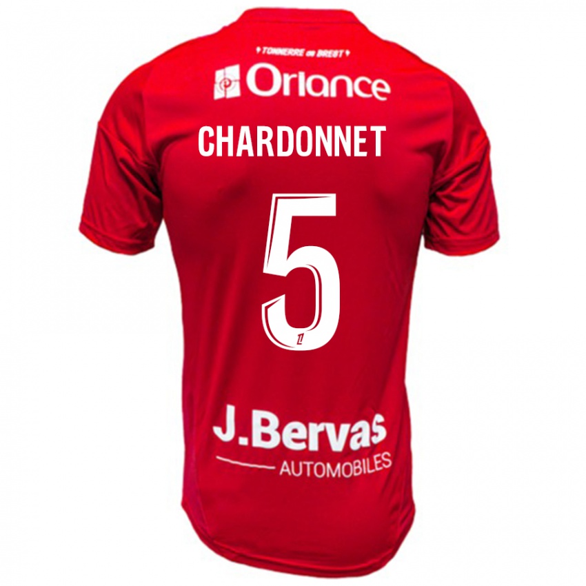 Kinderen Brendan Chardonnet #5 Rood Wit Thuisshirt Thuistenue 2024/25 T-Shirt