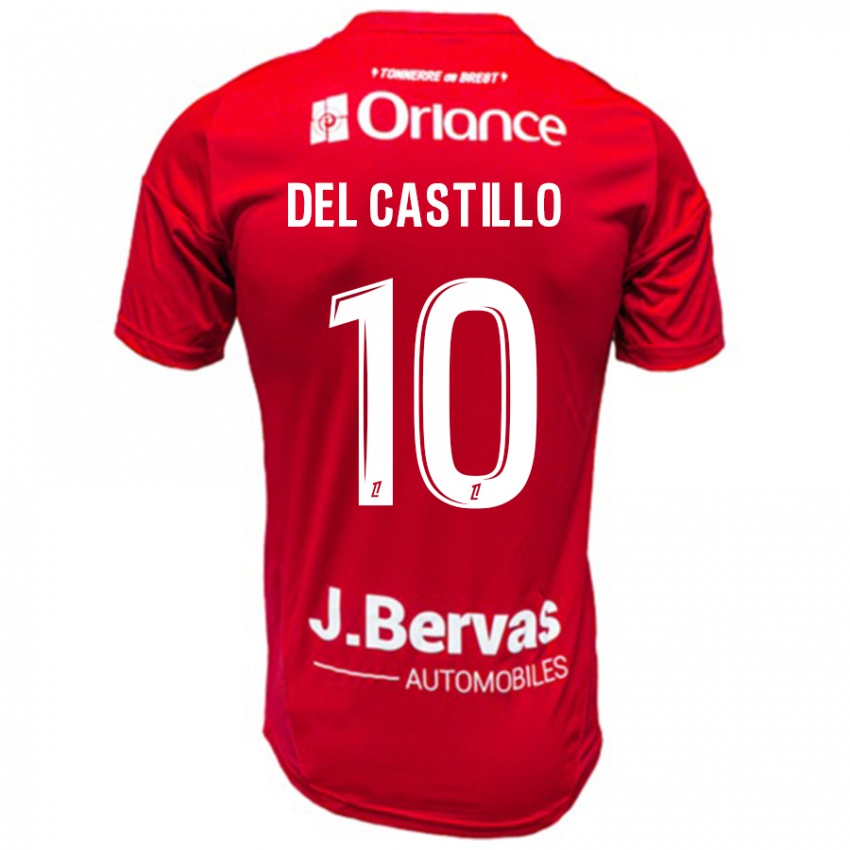 Kinderen Romain Del Castillo #10 Rood Wit Thuisshirt Thuistenue 2024/25 T-Shirt