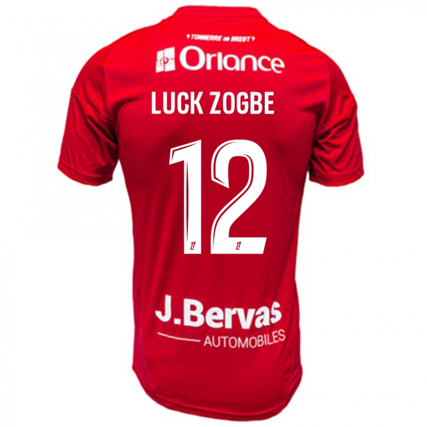 Kinderen Luck Zogbé #12 Rood Wit Thuisshirt Thuistenue 2024/25 T-Shirt