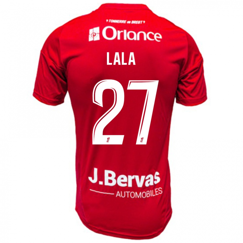 Kinderen Kenny Lala #27 Rood Wit Thuisshirt Thuistenue 2024/25 T-Shirt