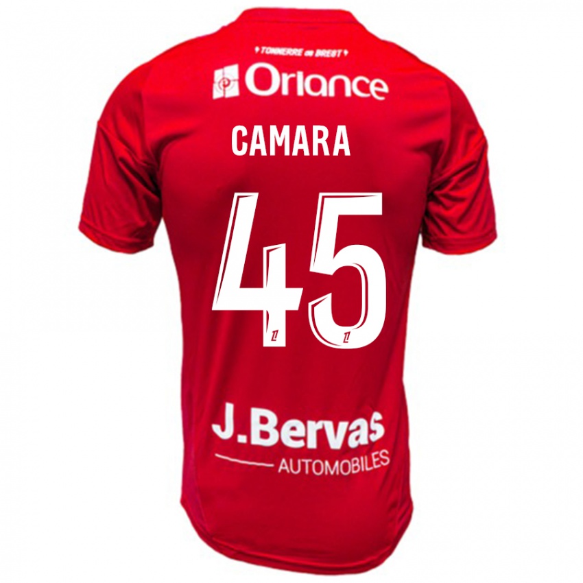 Kinderen Mahdi Camara #45 Rood Wit Thuisshirt Thuistenue 2024/25 T-Shirt