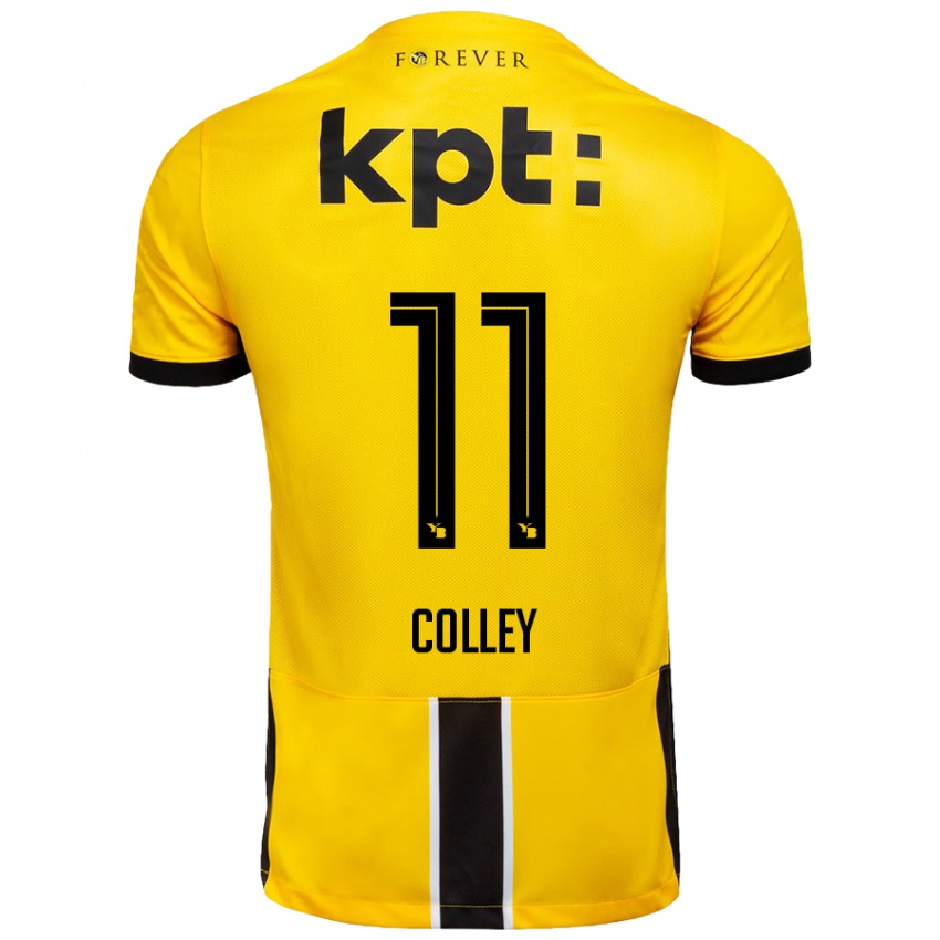 Kinderen Ebrima Colley #11 Geel Zwart Thuisshirt Thuistenue 2024/25 T-Shirt