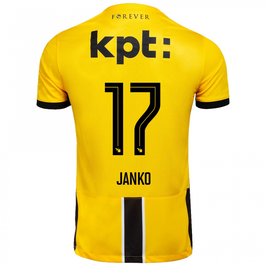 Kinderen Saidy Janko #17 Geel Zwart Thuisshirt Thuistenue 2024/25 T-Shirt